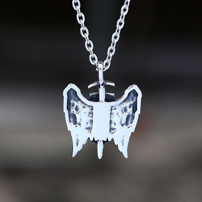 Who To Is Like God Crest Of The Angels Pendant - Chrome Cult