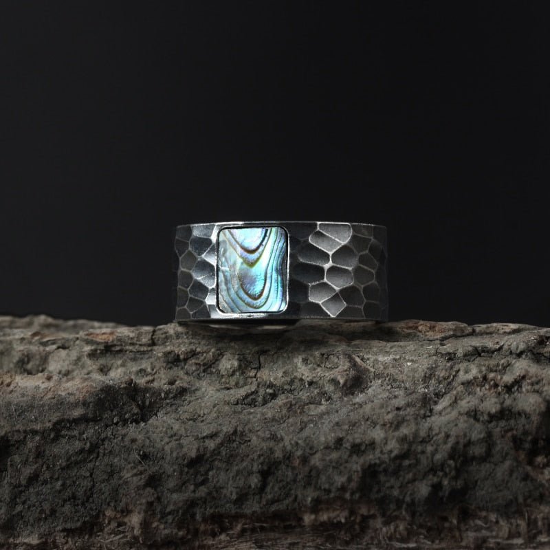 Abalone Shell Ring - Chrome Cult