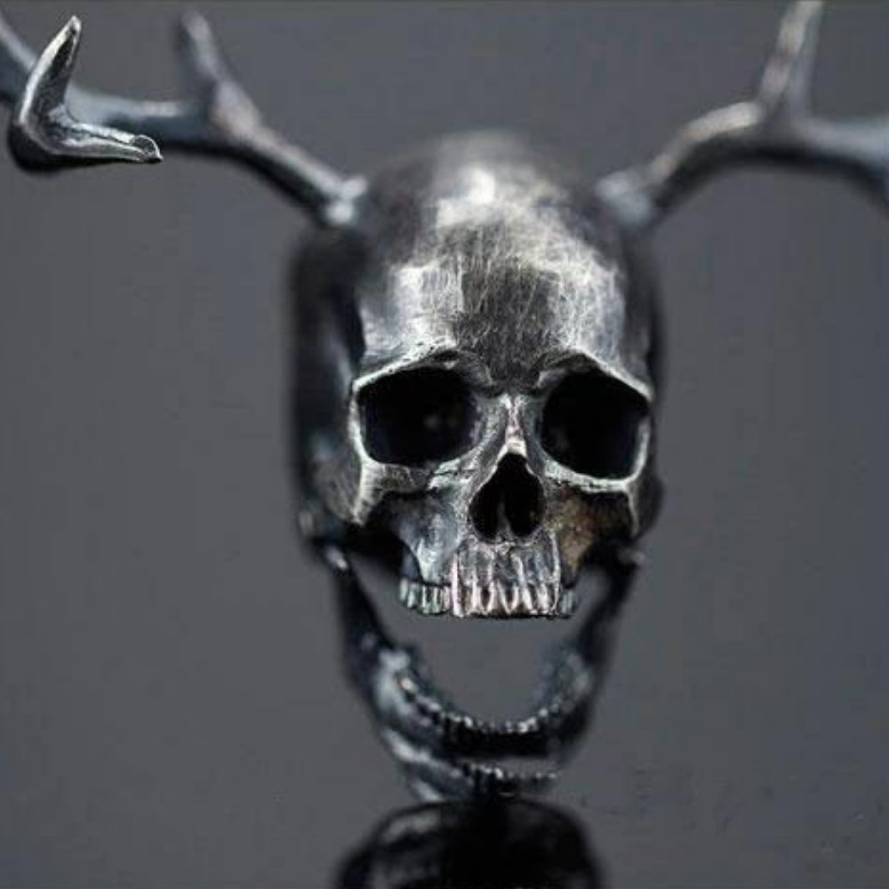 Antlers Skull Pendant