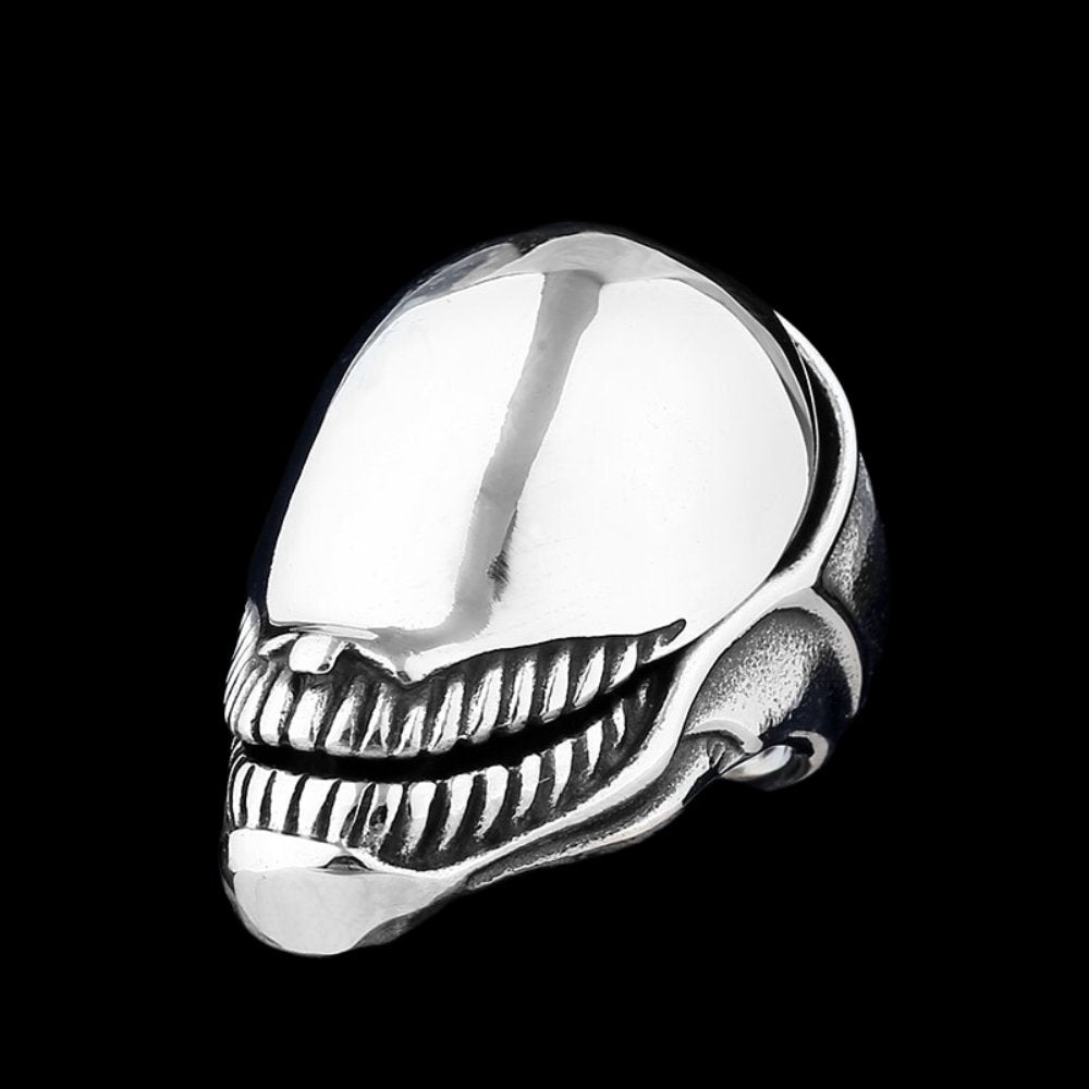 AVP Alien Predator Ring | Stainless Steel Gothic Jewelry | Chrome Cult