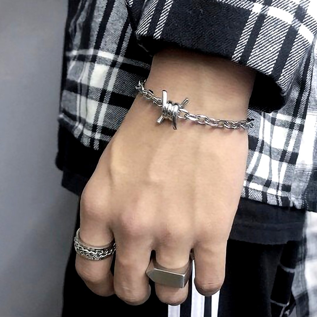 Barbed Wire Cable Bracelet
