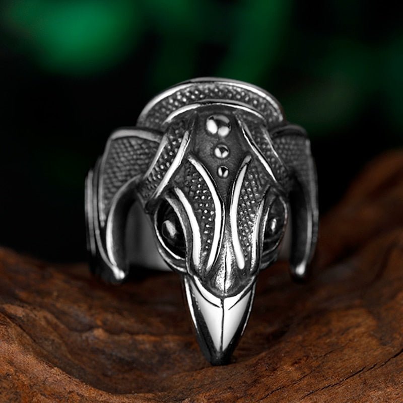 Battle Raven Viking Ring - Chrome Cult