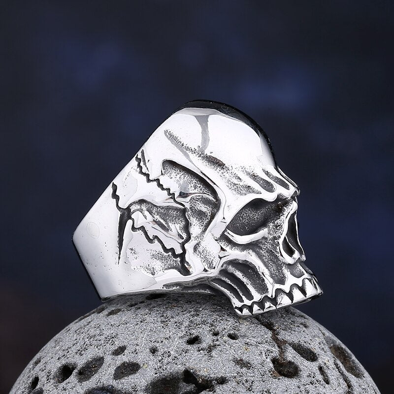 Biker Skull Ring - Chrome Cult