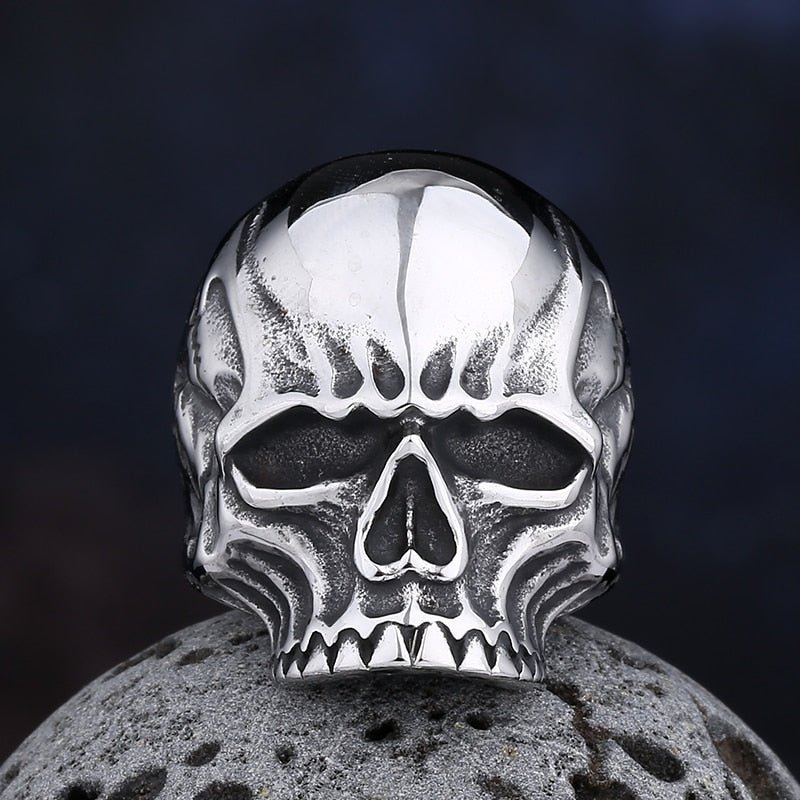 Biker Skull Ring - Chrome Cult