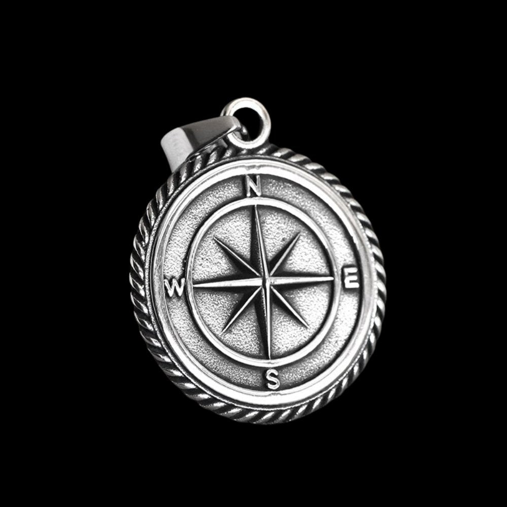 Compass Anchor Pendant - Chrome Cult