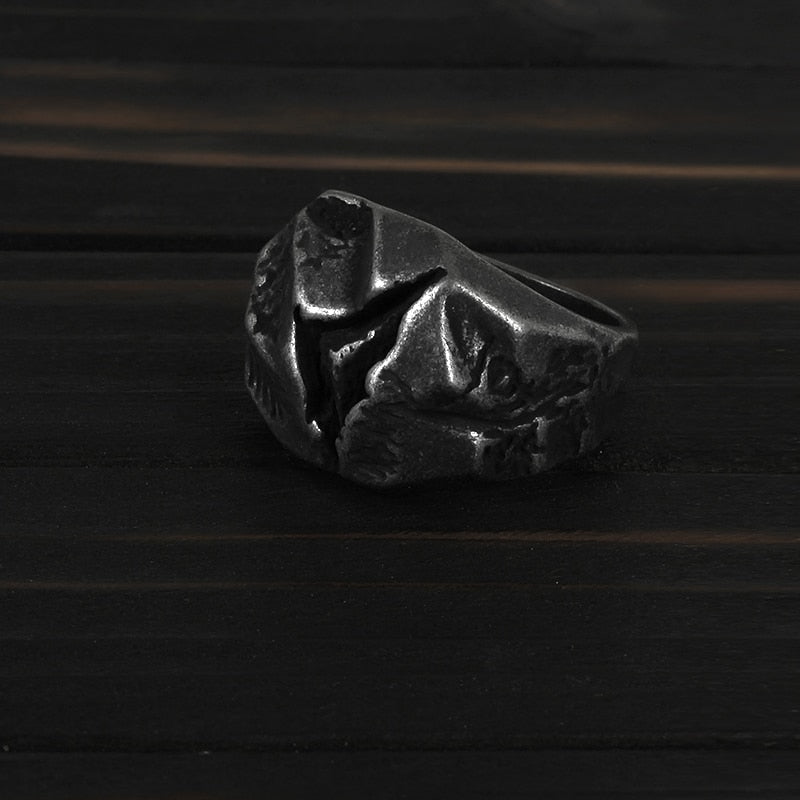 Cracked Fossil Ring - Chrome Cult