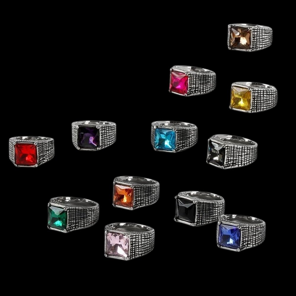 Crystal Signet Ring - Chrome Cult