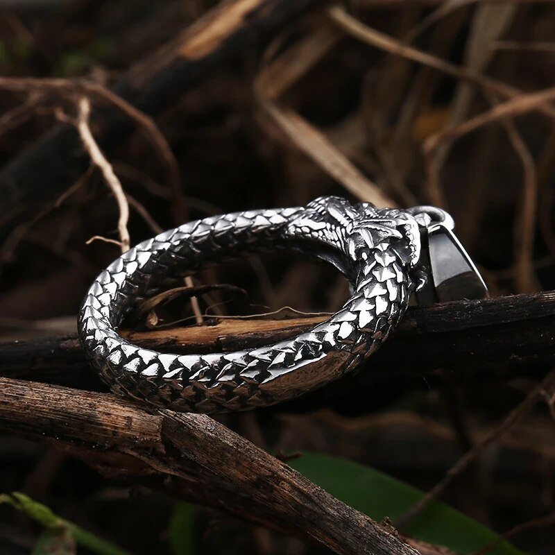Dragon Circle Pendant - Chrome Cult