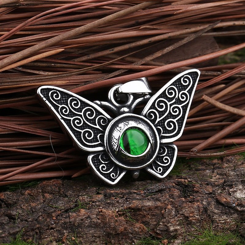 Evil Eye Butterfly Pendant - Chrome Cult
