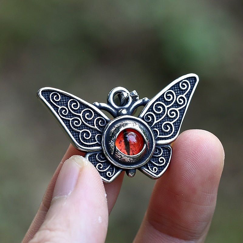 Evil Eye Butterfly Pendant - Chrome Cult