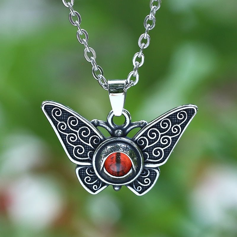 Evil Eye Butterfly Pendant - Chrome Cult