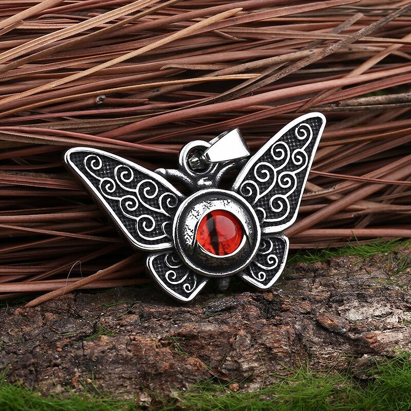 Evil Eye Butterfly Pendant - Chrome Cult
