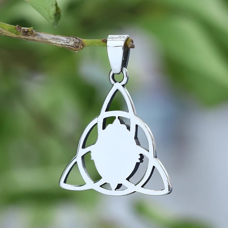 Gem Celtic Triquetra Pendant - Chrome Cult