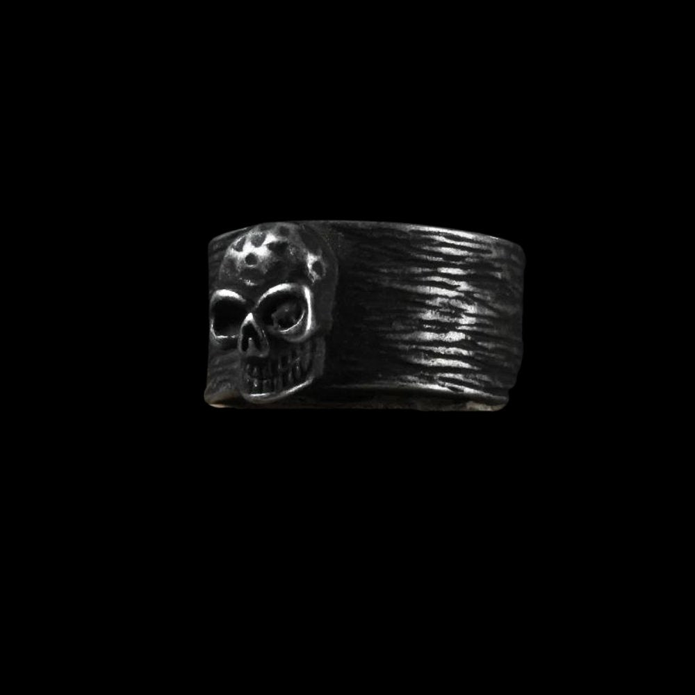 Gothic Tribute Gem Stainless Steel Skull Ring, A / Black Gothic Tribute Gem Stainless Steel Skull Ring, A / Black
