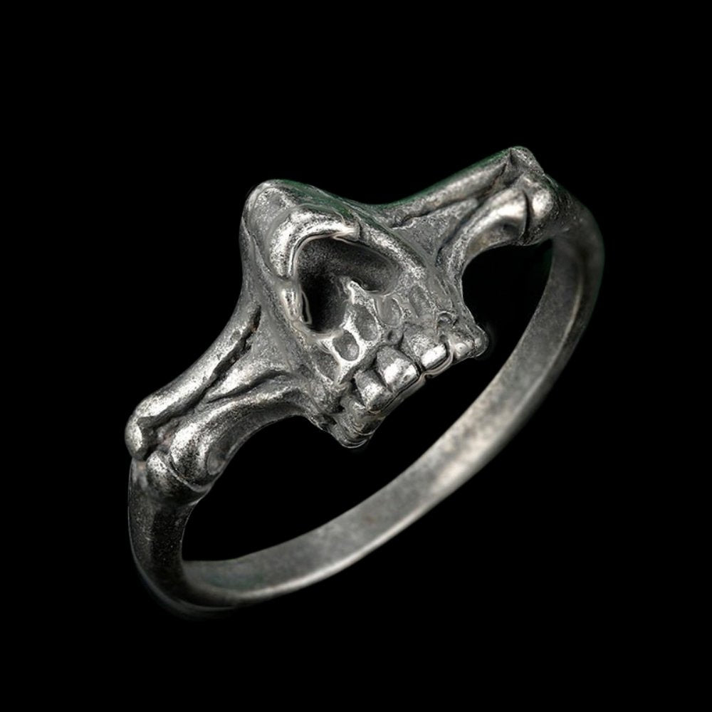 Half Face Skull Ring | Stainless Steel Gothic Jewelry | Chrome Cult