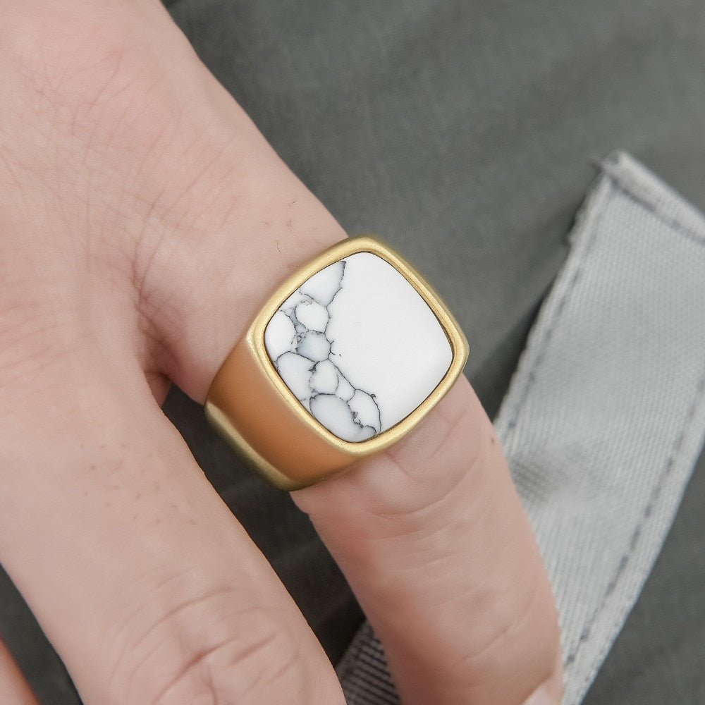 Minimal Gem Sigil Ring - Chrome Cult