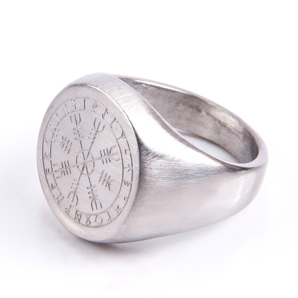 Minimal Helm Of Awe Ring - Chrome Cult
