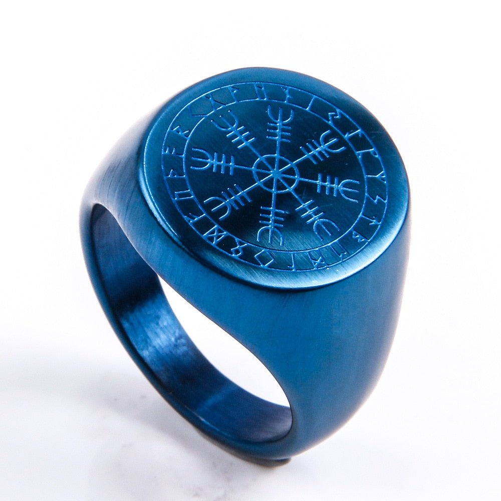 Minimal Helm Of Awe Ring - Chrome Cult