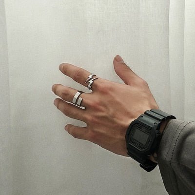Minimal Swirl Ring - Chrome Cult