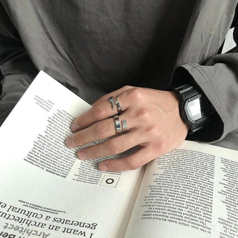 Minimal Swirl Ring - Chrome Cult