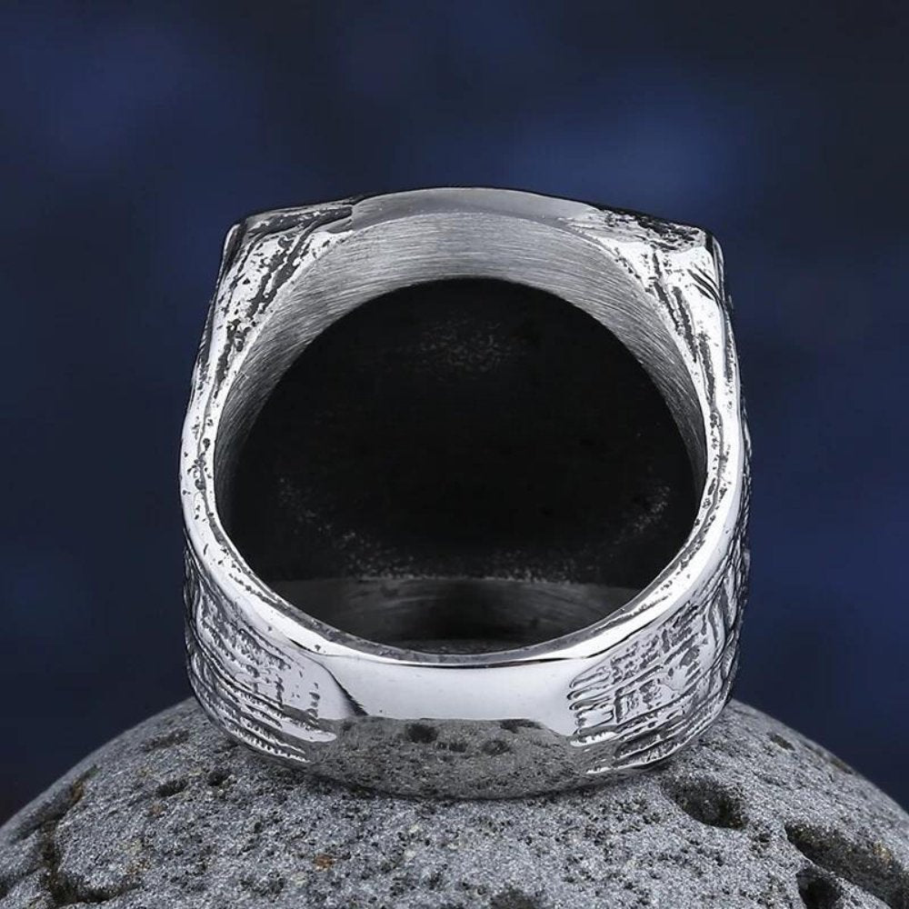 Odin God Of War Raven Ring - Chrome Cult