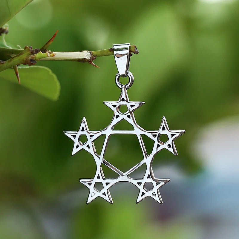 Pentagram Of The Five Elements Pendant - Chrome Cult