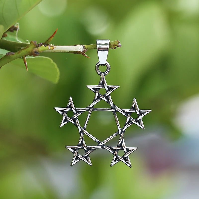 Pentagram Of The Five Elements Pendant - Chrome Cult