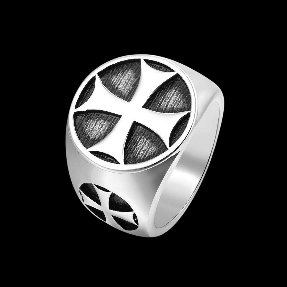 Saint Benedict Cross Ring - Chrome Cult