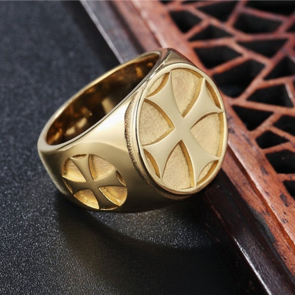Saint Benedict Cross Ring - Chrome Cult