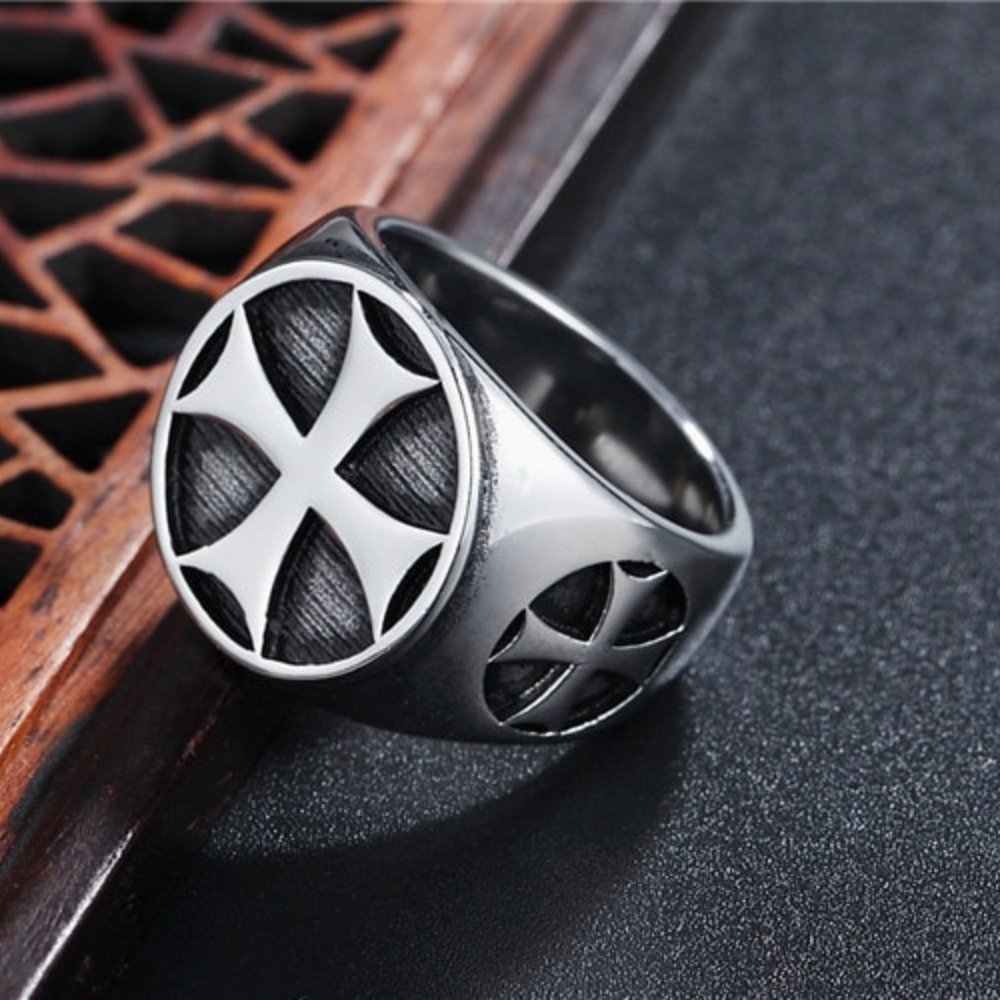 Saint Benedict Cross Ring - Chrome Cult
