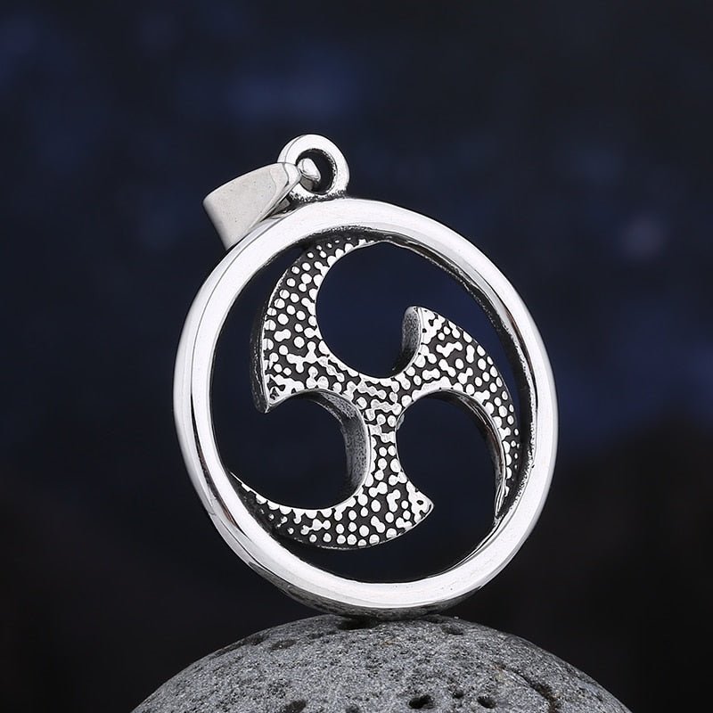 Shuriken Wheel Pendant - Chrome Cult