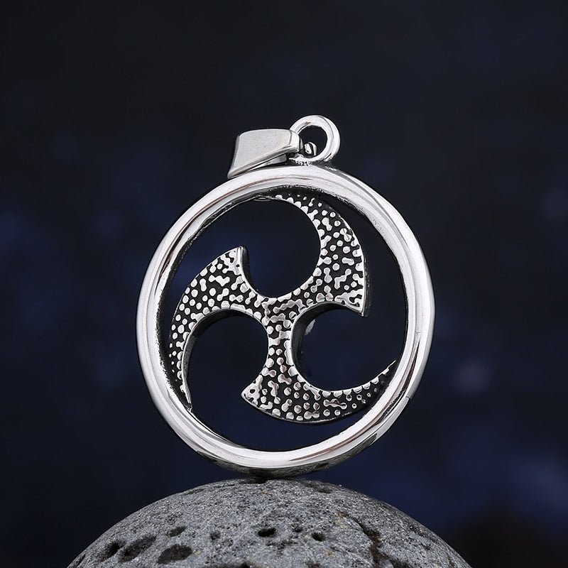 Shuriken Wheel Pendant - Chrome Cult