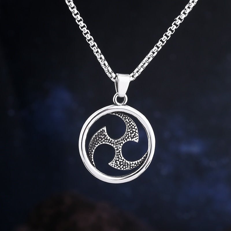 Shuriken Wheel Pendant - Chrome Cult