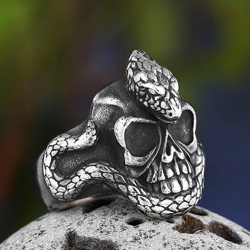 Skull Of Medusa Ring - Chrome Cult