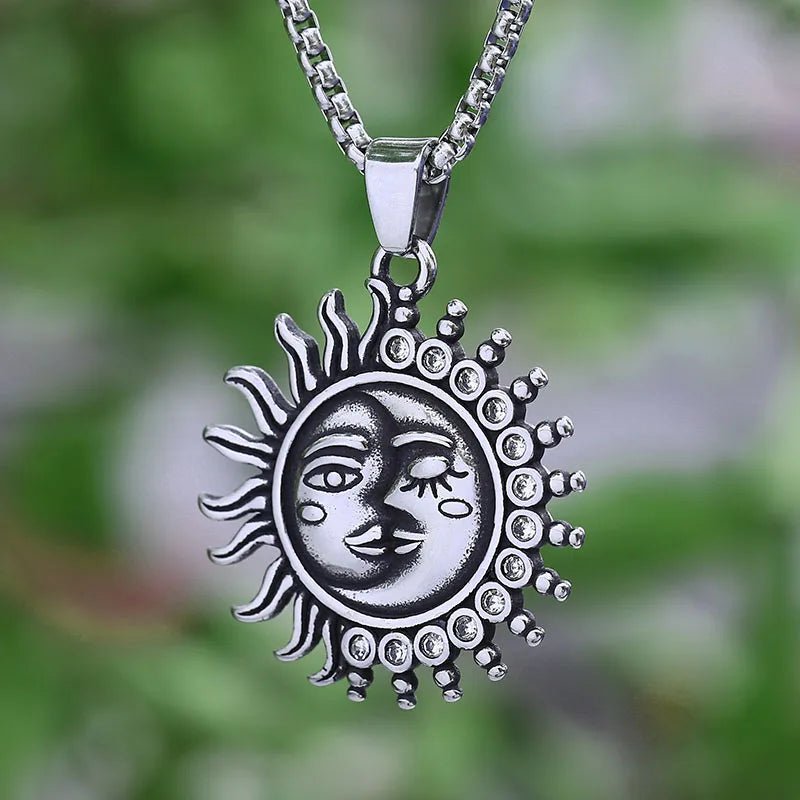 Sol And Luna Sun and Moon Pendant - Chrome Cult