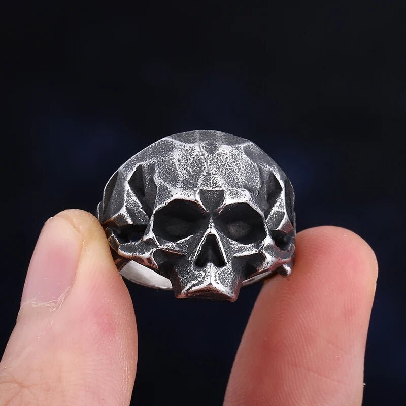 Stone Skull Ring - Chrome Cult