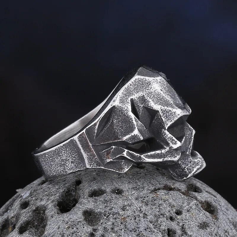 Stone Skull Ring - Chrome Cult