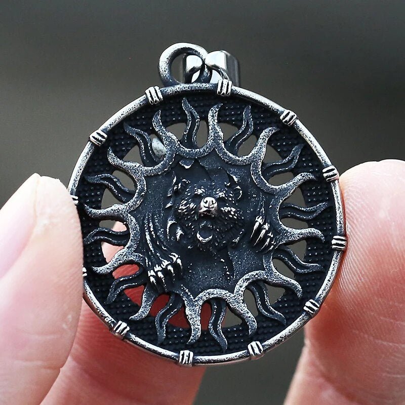 Sun Bear Pendant - Chrome Cult