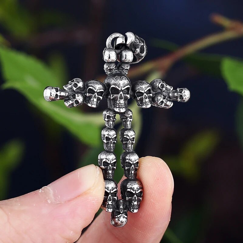 The Cross Of Misfortunate Souls Skull Pendant - Chrome Cult