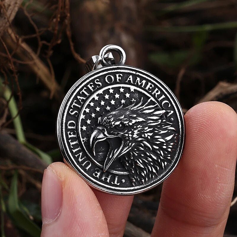 The United States of America Eagle Pendant - Chrome Cult
