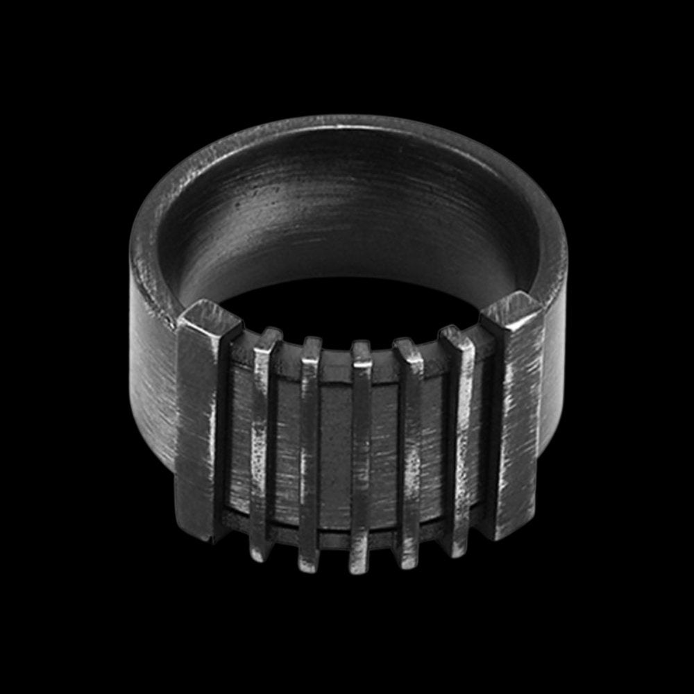 Unique Grill Geometric Ring - Chrome Cult