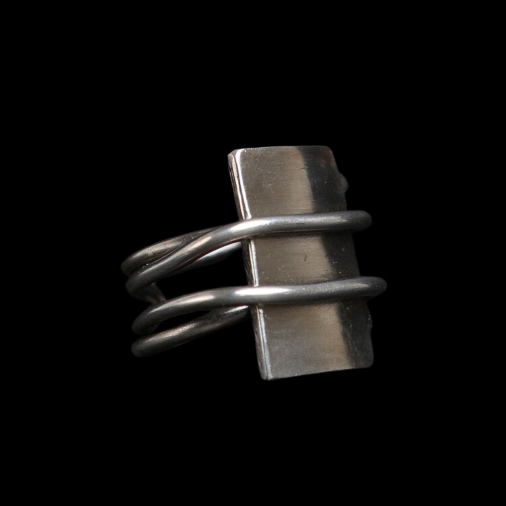 Unique Viking Rectangle Ring - Chrome Cult