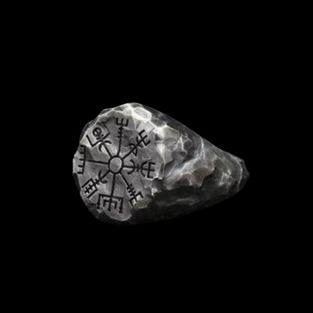 Vegvisir Magic Compass Viking Ring - Chrome Cult