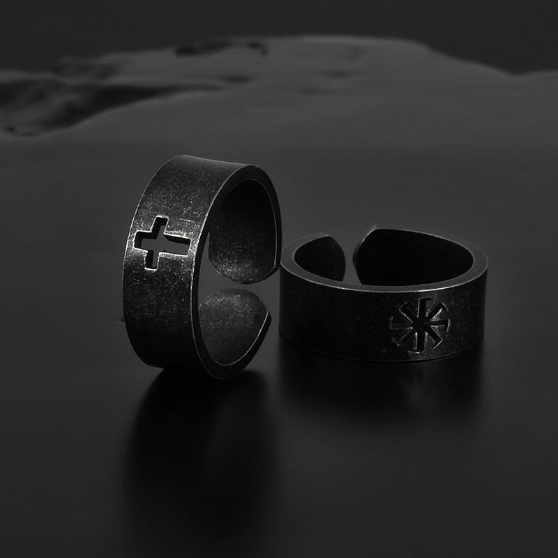 Viking Rune & Symbol Ring - Chrome Cult