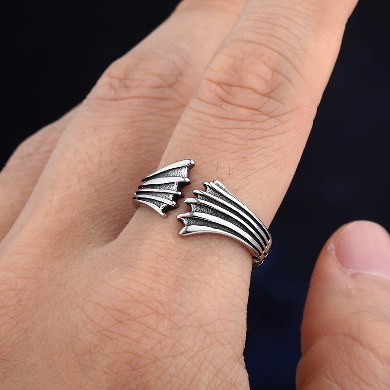 Wings Ring - Chrome Cult
