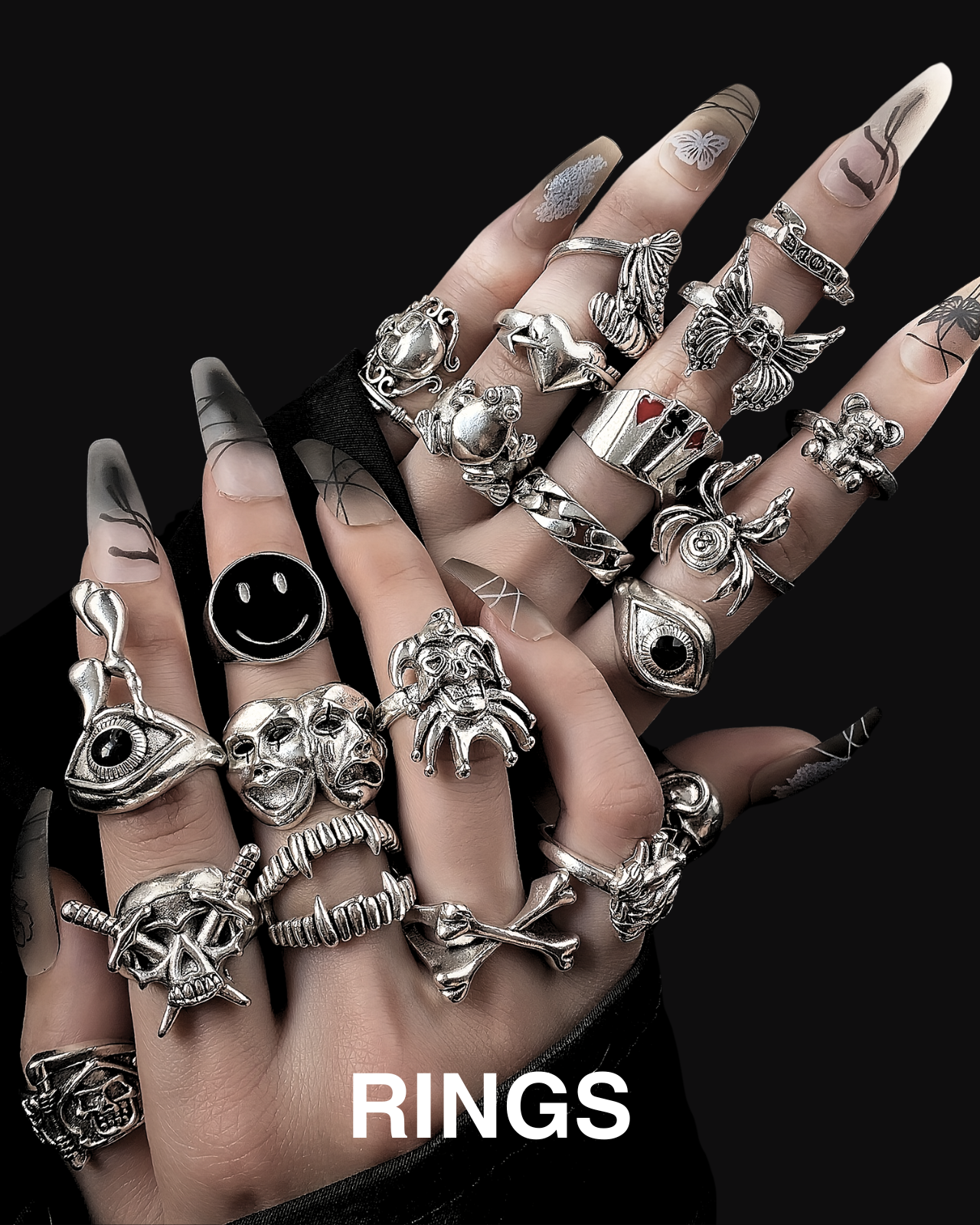 Rings | Stainless Steel Gothic Jewelry | Chrome Cult – Page 10