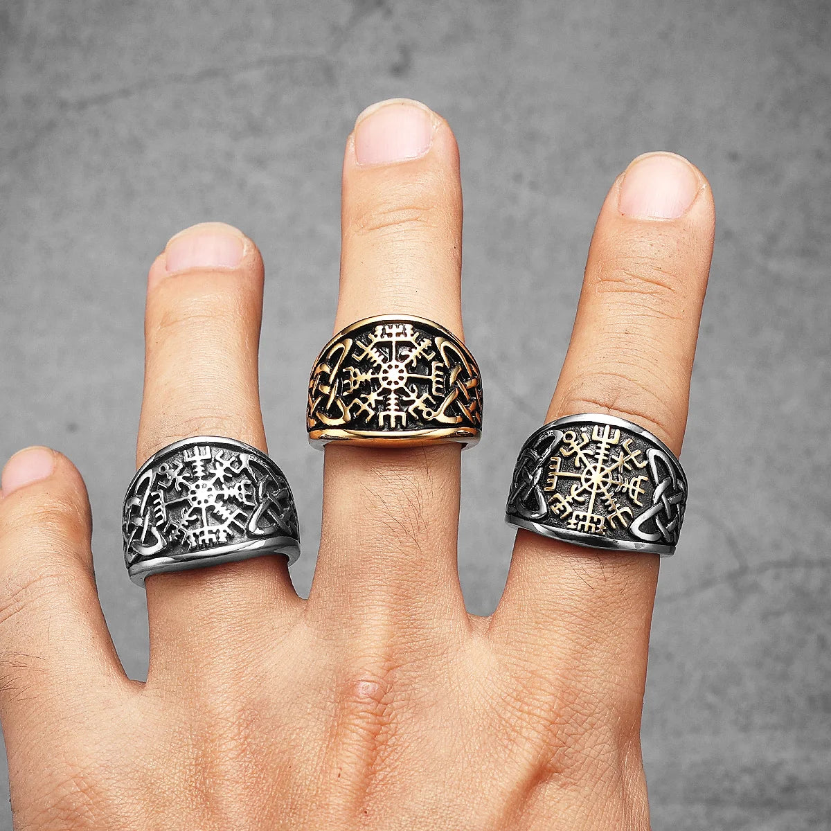 Aegir’s Compass Rune Ring