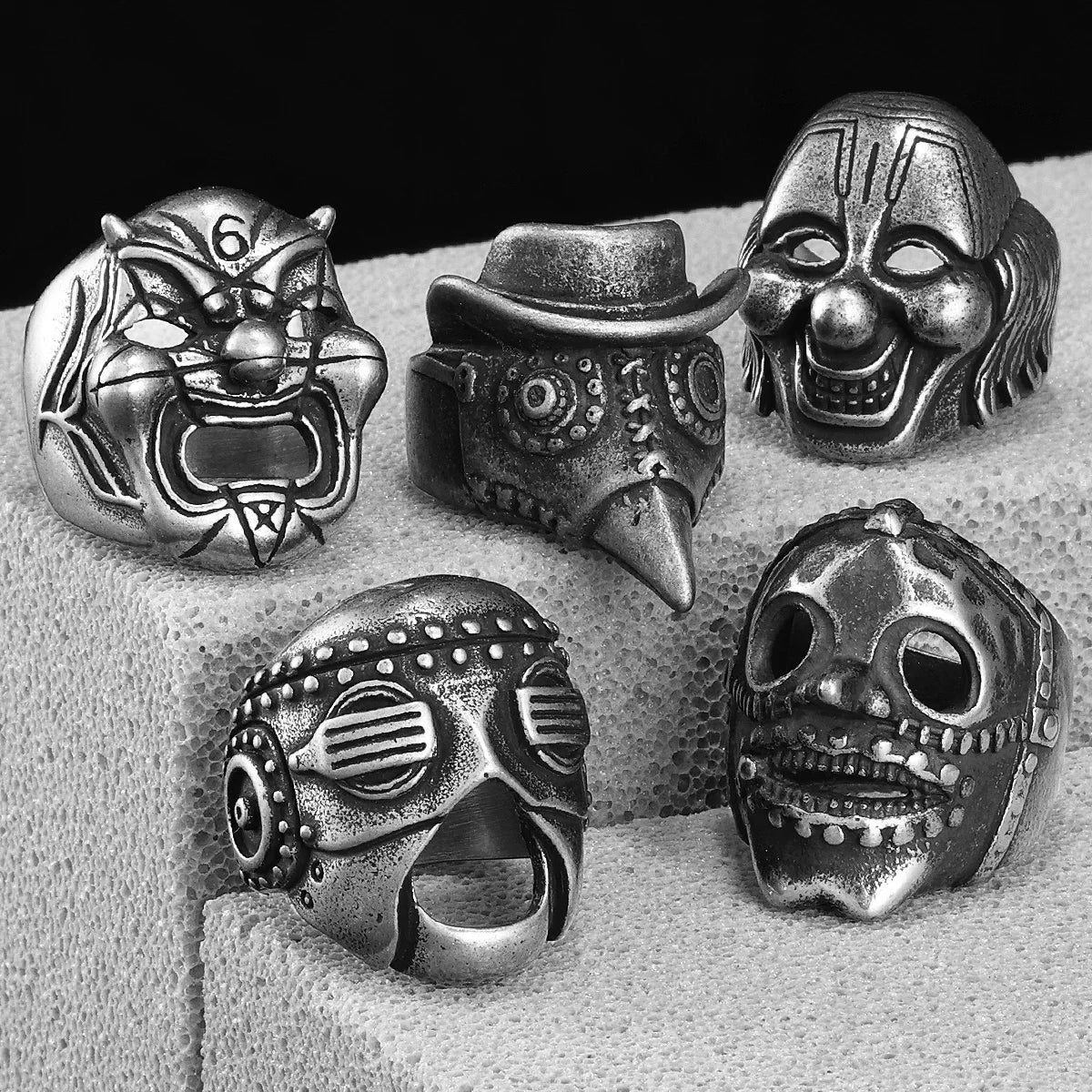 Black Rite Mask Ring