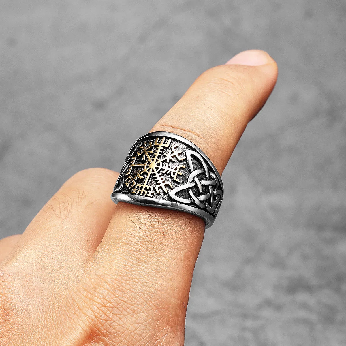 Aegir’s Compass Rune Ring