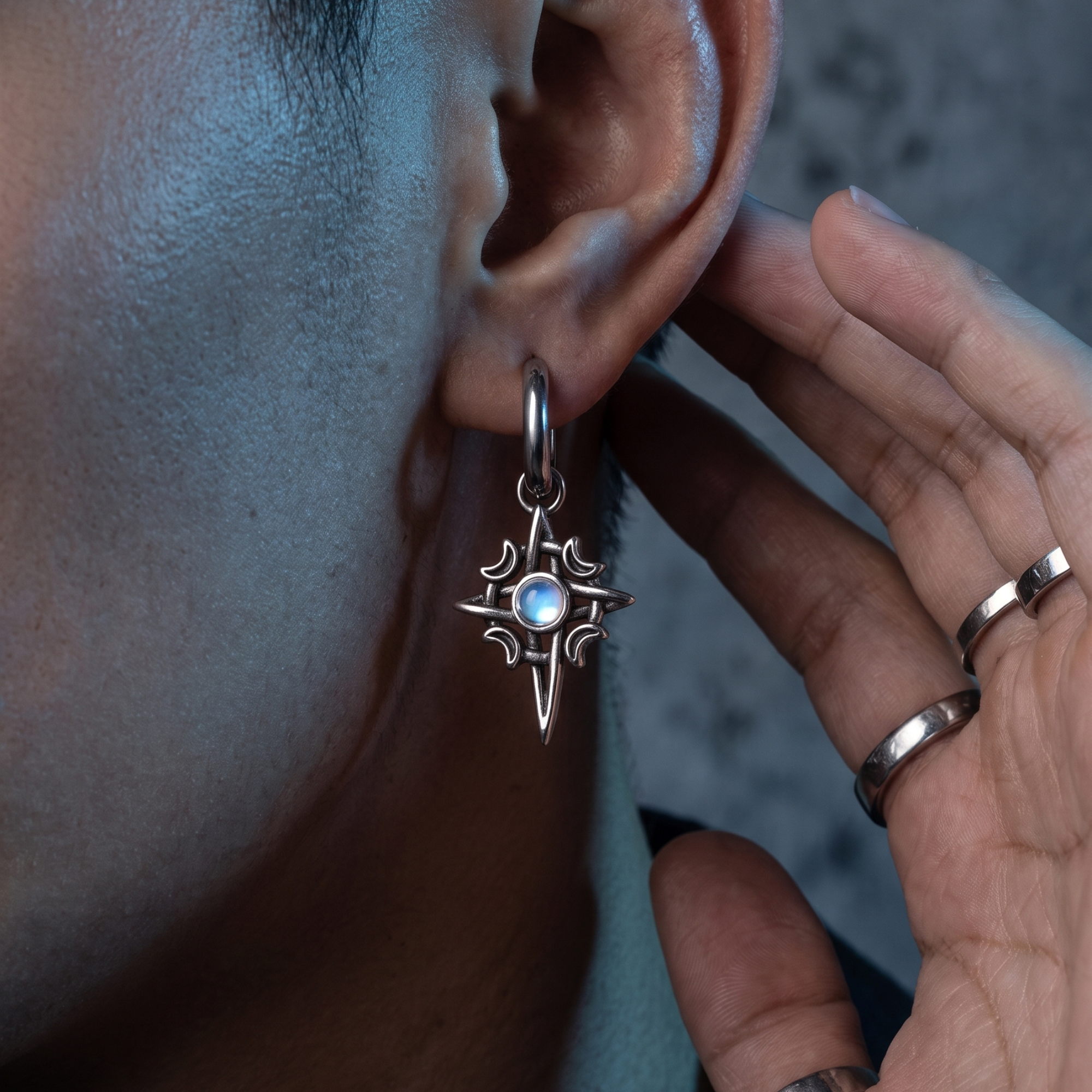 Moonlit Relic Drop Earrings